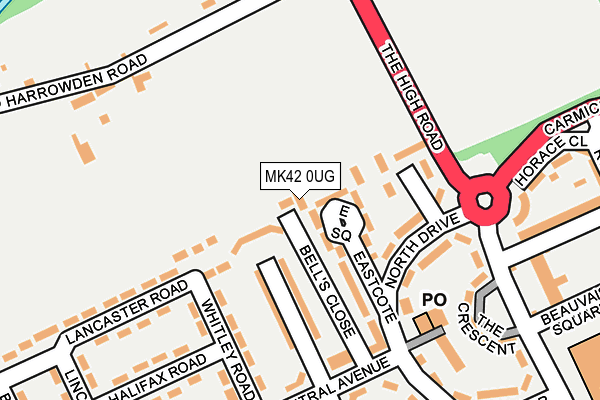MK42 0UG map - OS OpenMap – Local (Ordnance Survey) MK42 0UG map - OS OpenMap – Local (Ordnance Survey)