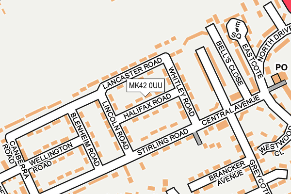 MK42 0UU map - OS OpenMap – Local (Ordnance Survey) MK42 0UU map - OS OpenMap – Local (Ordnance Survey)
