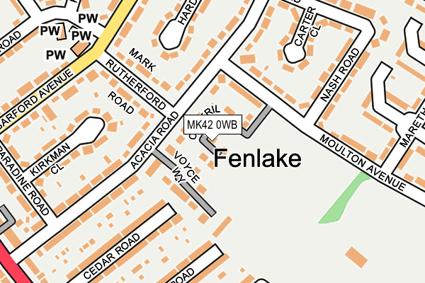 MK42 0WB map - OS OpenMap – Local (Ordnance Survey) MK42 0WB map - OS OpenMap – Local (Ordnance Survey)