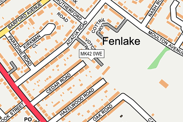 MK42 0WE map - OS OpenMap – Local (Ordnance Survey) MK42 0WE map - OS OpenMap – Local (Ordnance Survey)