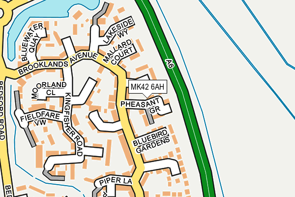 MK42 6AH map - OS OpenMap – Local (Ordnance Survey) MK42 6AH map - OS OpenMap – Local (Ordnance Survey)