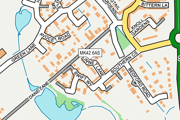 MK42 6AS map - OS OpenMap – Local (Ordnance Survey) MK42 6AS map - OS OpenMap – Local (Ordnance Survey)