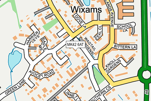 MK42 6AT map - OS OpenMap – Local (Ordnance Survey)