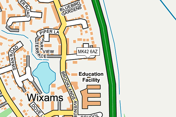 MK42 6AZ map - OS OpenMap – Local (Ordnance Survey)