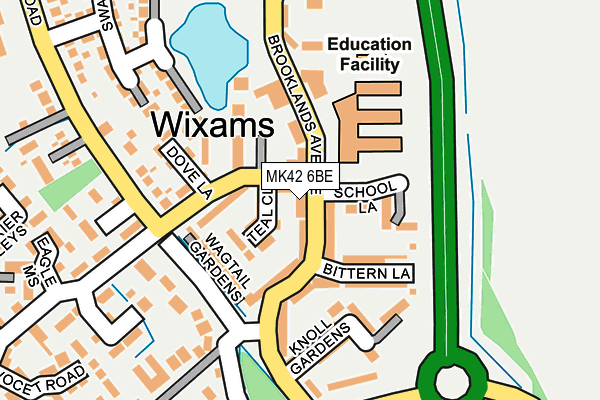 MK42 6BE map - OS OpenMap – Local (Ordnance Survey) MK42 6BE map - OS OpenMap – Local (Ordnance Survey)