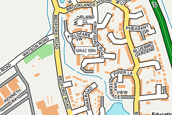 MK42 6BN map - OS OpenMap – Local (Ordnance Survey) MK42 6BN map - OS OpenMap – Local (Ordnance Survey)