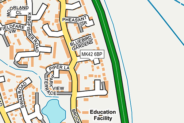 MK42 6BP map - OS OpenMap – Local (Ordnance Survey)