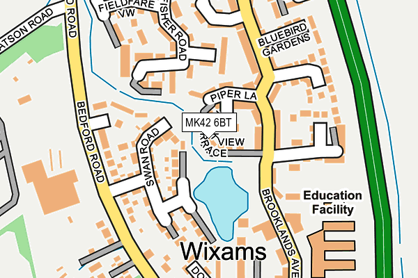 MK42 6BT map - OS OpenMap – Local (Ordnance Survey)