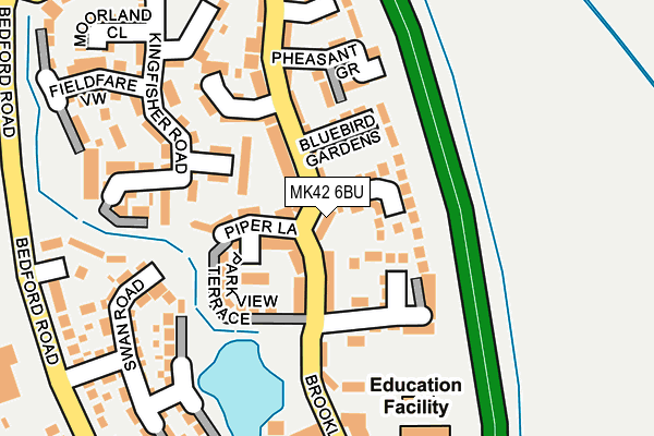 MK42 6BU map - OS OpenMap – Local (Ordnance Survey)