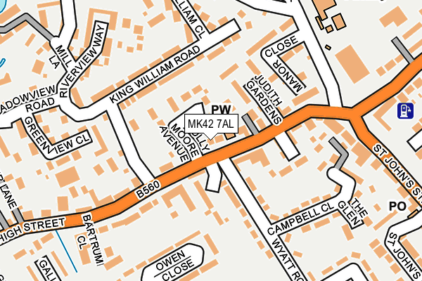 MK42 7AL map - OS OpenMap – Local (Ordnance Survey) MK42 7AL map - OS OpenMap – Local (Ordnance Survey)