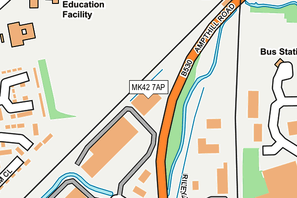 MK42 7AP map - OS OpenMap – Local (Ordnance Survey) MK42 7AP map - OS OpenMap – Local (Ordnance Survey)