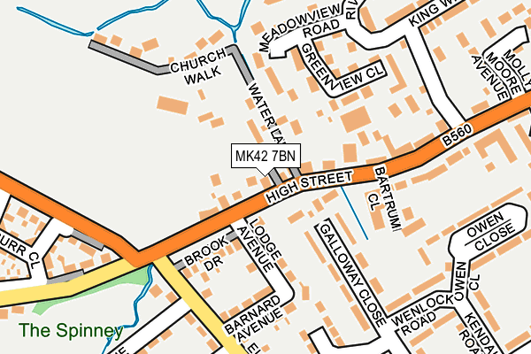 MK42 7BN map - OS OpenMap – Local (Ordnance Survey) MK42 7BN map - OS OpenMap – Local (Ordnance Survey)