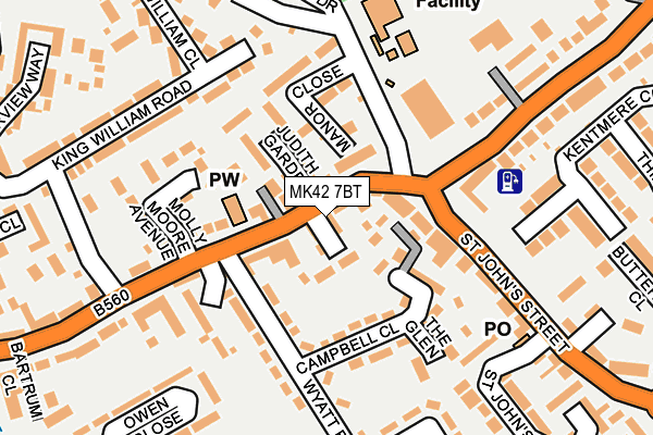 MK42 7BT map - OS OpenMap – Local (Ordnance Survey) MK42 7BT map - OS OpenMap – Local (Ordnance Survey)