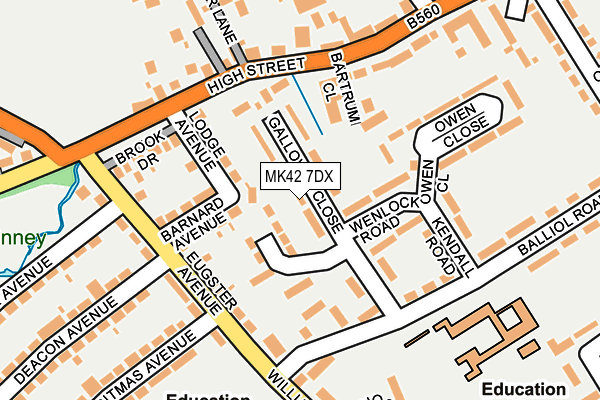 MK42 7DX map - OS OpenMap – Local (Ordnance Survey) MK42 7DX map - OS OpenMap – Local (Ordnance Survey)