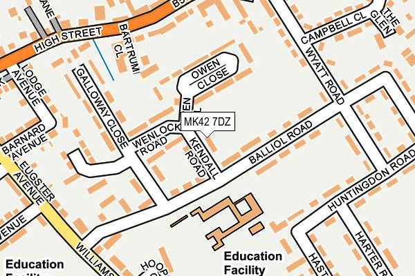 MK42 7DZ map - OS OpenMap – Local (Ordnance Survey) MK42 7DZ map - OS OpenMap – Local (Ordnance Survey)
