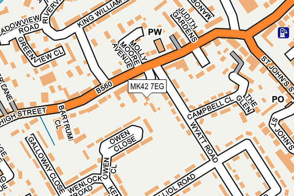 MK42 7EG map - OS OpenMap – Local (Ordnance Survey) MK42 7EG map - OS OpenMap – Local (Ordnance Survey)