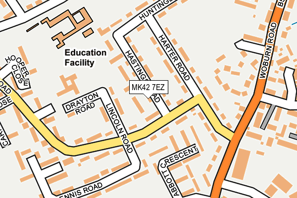 MK42 7EZ map - OS OpenMap – Local (Ordnance Survey) MK42 7EZ map - OS OpenMap – Local (Ordnance Survey)