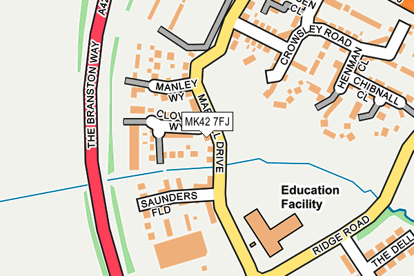 MK42 7FJ map - OS OpenMap – Local (Ordnance Survey) MK42 7FJ map - OS OpenMap – Local (Ordnance Survey)