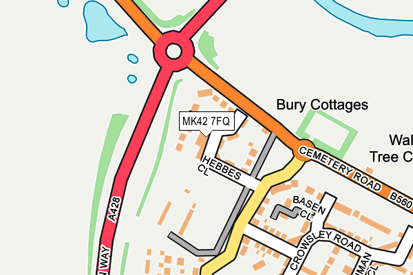 MK42 7FQ map - OS OpenMap – Local (Ordnance Survey) MK42 7FQ map - OS OpenMap – Local (Ordnance Survey)