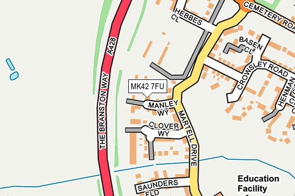MK42 7FU map - OS OpenMap – Local (Ordnance Survey)