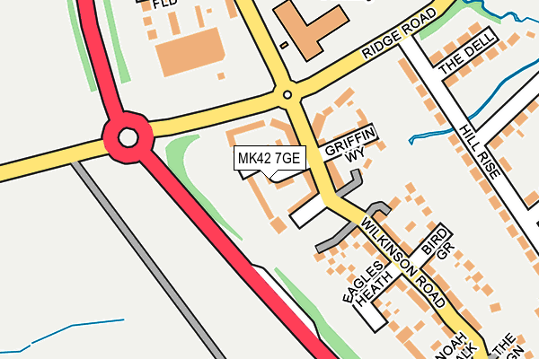 MK42 7GE map - OS OpenMap – Local (Ordnance Survey) MK42 7GE map - OS OpenMap – Local (Ordnance Survey)