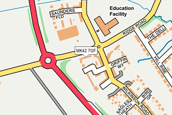 MK42 7GF map - OS OpenMap – Local (Ordnance Survey) MK42 7GF map - OS OpenMap – Local (Ordnance Survey)