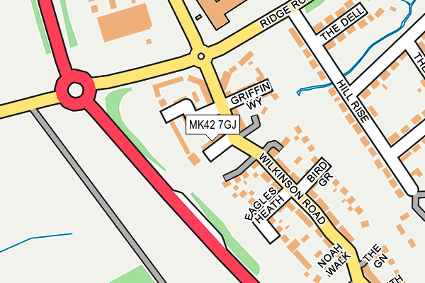 MK42 7GJ map - OS OpenMap – Local (Ordnance Survey) MK42 7GJ map - OS OpenMap – Local (Ordnance Survey)