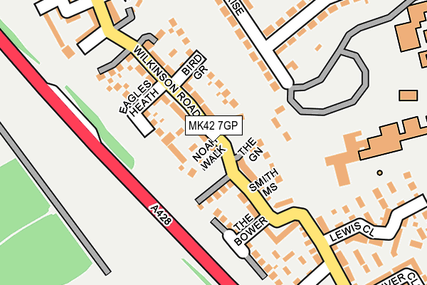 MK42 7GP map - OS OpenMap – Local (Ordnance Survey) MK42 7GP map - OS OpenMap – Local (Ordnance Survey)