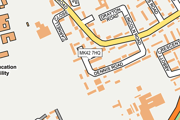 MK42 7HQ map - OS OpenMap – Local (Ordnance Survey) MK42 7HQ map - OS OpenMap – Local (Ordnance Survey)