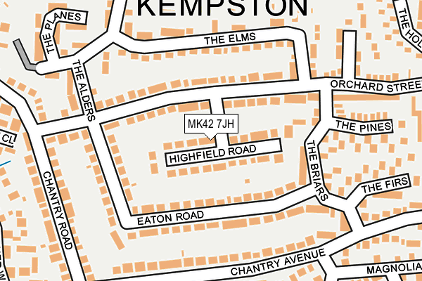 MK42 7JH map - OS OpenMap – Local (Ordnance Survey)