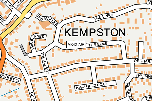 MK42 7JP map - OS OpenMap – Local (Ordnance Survey) MK42 7JP map - OS OpenMap – Local (Ordnance Survey)