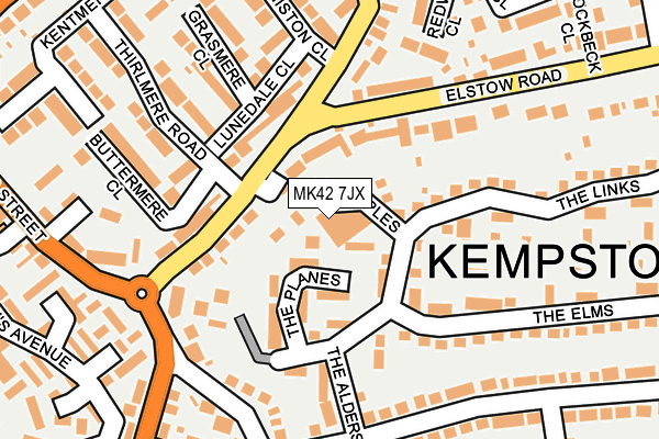 MK42 7JX map - OS OpenMap – Local (Ordnance Survey) MK42 7JX map - OS OpenMap – Local (Ordnance Survey)