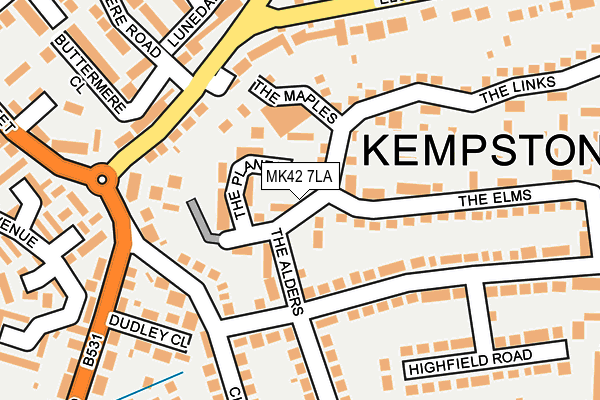 MK42 7LA map - OS OpenMap – Local (Ordnance Survey) MK42 7LA map - OS OpenMap – Local (Ordnance Survey)