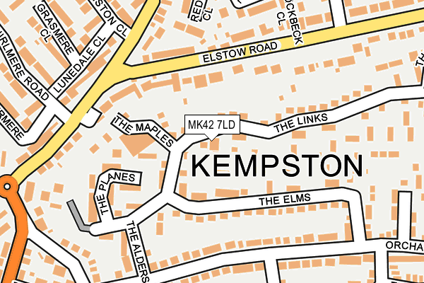 MK42 7LD map - OS OpenMap – Local (Ordnance Survey) MK42 7LD map - OS OpenMap – Local (Ordnance Survey)