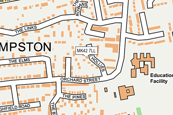 MK42 7LL map - OS OpenMap – Local (Ordnance Survey)
