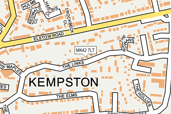 MK42 7LT map - OS OpenMap – Local (Ordnance Survey) MK42 7LT map - OS OpenMap – Local (Ordnance Survey)