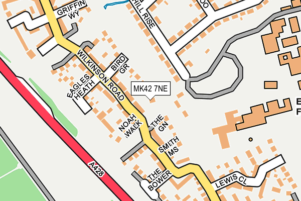 MK42 7NE map - OS OpenMap – Local (Ordnance Survey) MK42 7NE map - OS OpenMap – Local (Ordnance Survey)