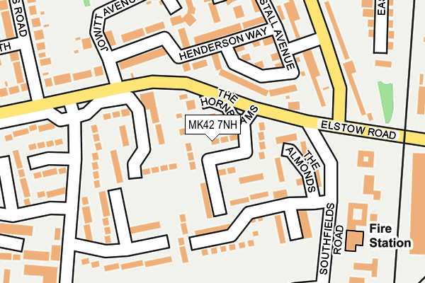 MK42 7NH map - OS OpenMap – Local (Ordnance Survey) MK42 7NH map - OS OpenMap – Local (Ordnance Survey)
