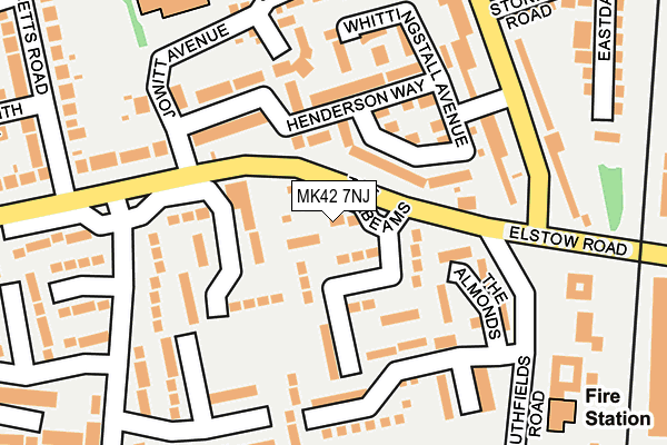 MK42 7NJ map - OS OpenMap – Local (Ordnance Survey) MK42 7NJ map - OS OpenMap – Local (Ordnance Survey)