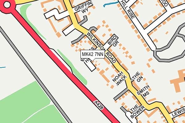 MK42 7NN map - OS OpenMap – Local (Ordnance Survey) MK42 7NN map - OS OpenMap – Local (Ordnance Survey)