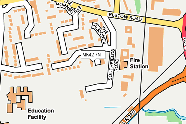 MK42 7NT map - OS OpenMap – Local (Ordnance Survey)