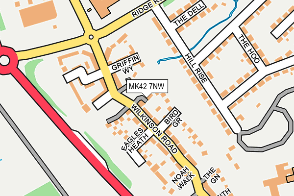 MK42 7NW map - OS OpenMap – Local (Ordnance Survey) MK42 7NW map - OS OpenMap – Local (Ordnance Survey)