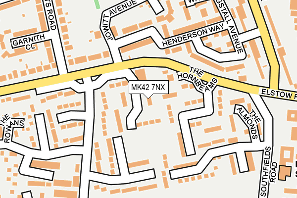 MK42 7NX map - OS OpenMap – Local (Ordnance Survey) MK42 7NX map - OS OpenMap – Local (Ordnance Survey)