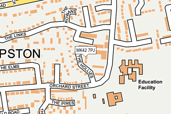 MK42 7PJ map - OS OpenMap – Local (Ordnance Survey) MK42 7PJ map - OS OpenMap – Local (Ordnance Survey)