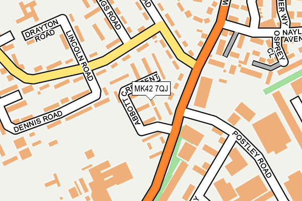 MK42 7QJ map - OS OpenMap – Local (Ordnance Survey) MK42 7QJ map - OS OpenMap – Local (Ordnance Survey)