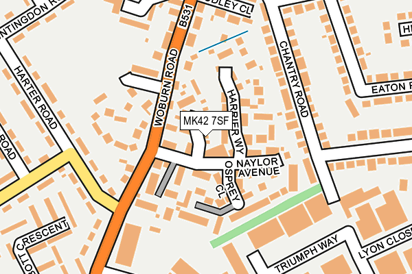 MK42 7SF map - OS OpenMap – Local (Ordnance Survey)