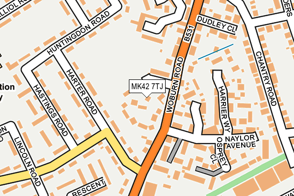 MK42 7TJ map - OS OpenMap – Local (Ordnance Survey) MK42 7TJ map - OS OpenMap – Local (Ordnance Survey)