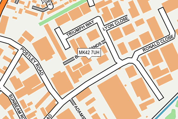 MK42 7UH map - OS OpenMap – Local (Ordnance Survey) MK42 7UH map - OS OpenMap – Local (Ordnance Survey)