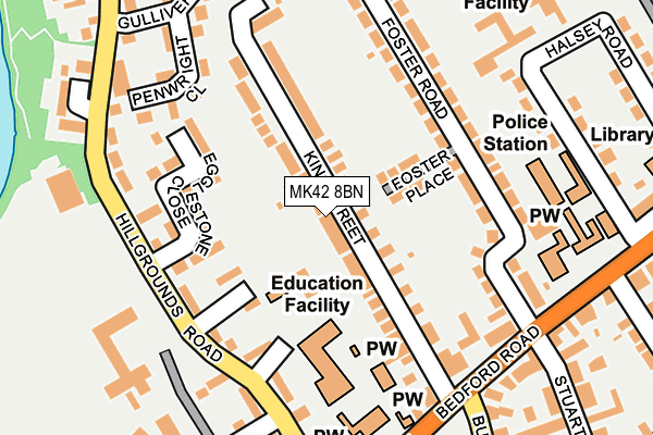 MK42 8BN map - OS OpenMap – Local (Ordnance Survey) MK42 8BN map - OS OpenMap – Local (Ordnance Survey)
