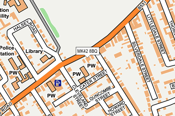 MK42 8BQ map - OS OpenMap – Local (Ordnance Survey)
